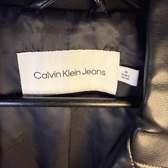 Calvin Klein Faux Leather Moto Jacket – Medium (NWT) - Picture 10 of 11